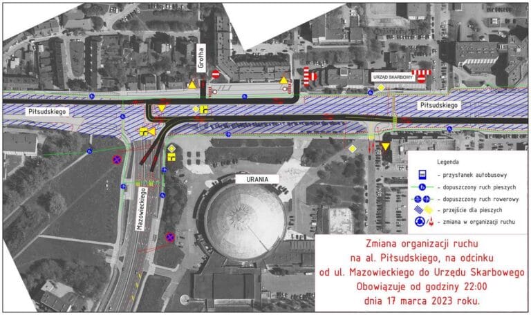 Nowa organizacja ruchu na al. Piłsudskiego