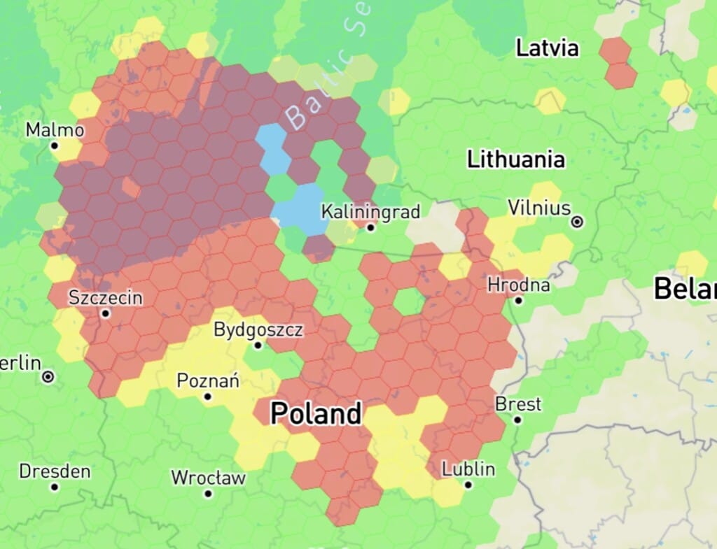 Masowe zakłócenia sygnałów GPS nad Polską