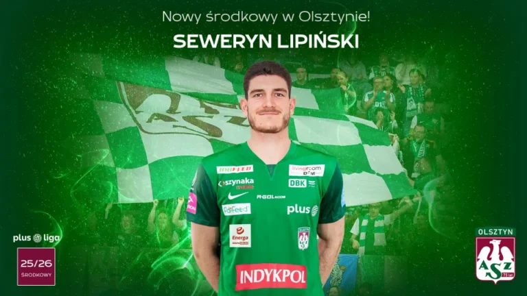 Seweryn Lipiński nowym środkowym Indykpolu AZS Olsztyn Seweryn Lipiński nowym środkowym Indykpolu AZS Olsztyn