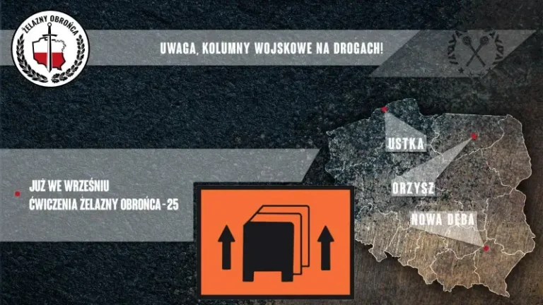 Wojsko na drogach - ruszają ćwiczenia "Żelazny Obrońca-25"