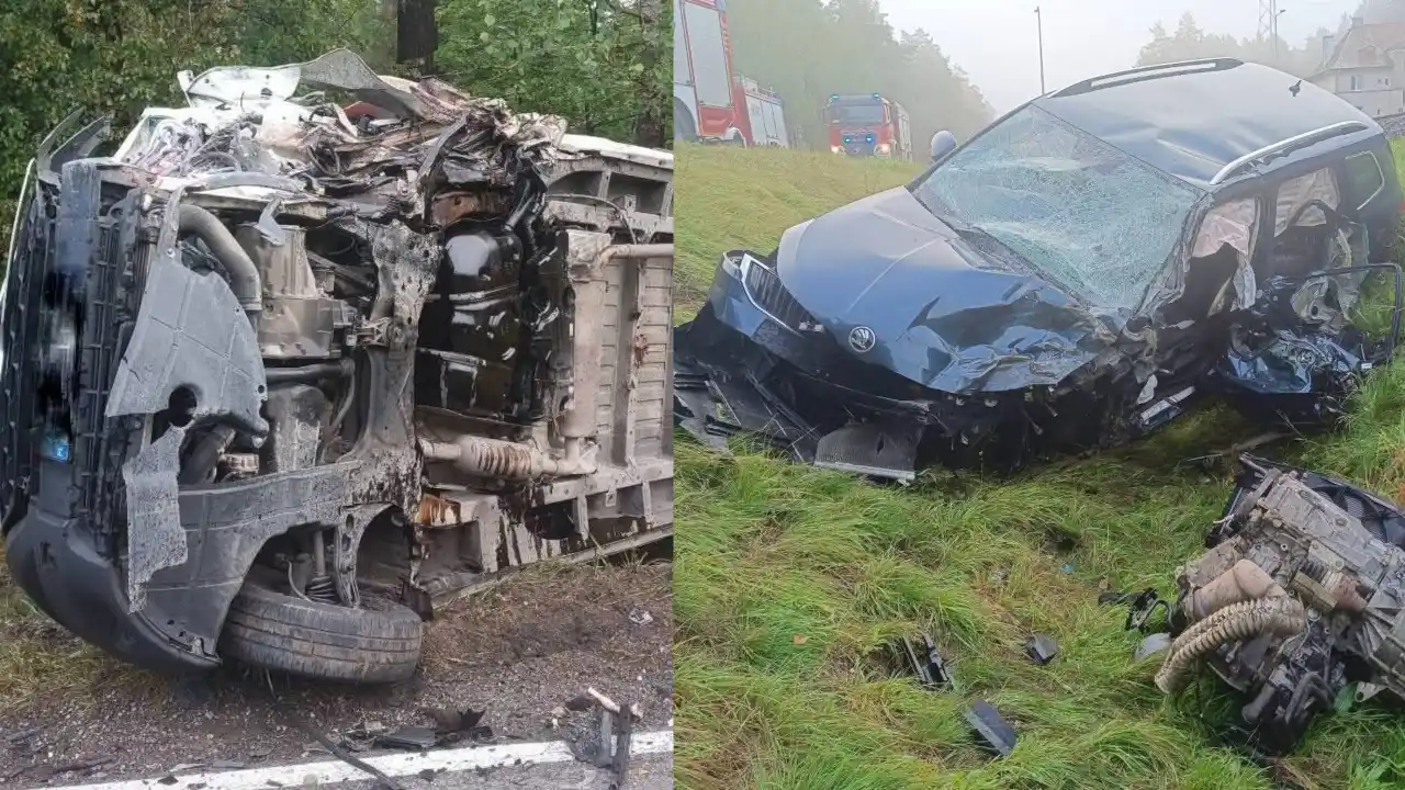 Wypadek na DK 58. Zablokowana trasa Pisz–Ruciane-Nida