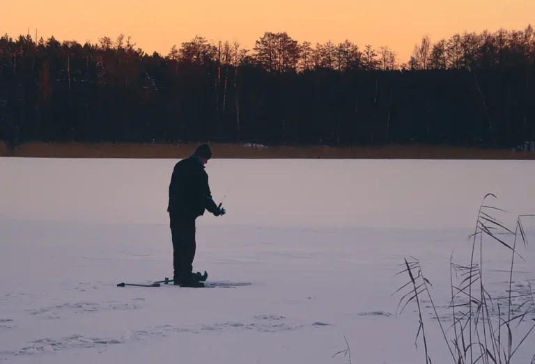 Pierwsi wędkarze na lodzie. Zamarznięte jeziora przyciągają, ale zagrożenie wciąż jest realne Pierwsi wędkarze na lodzie. Zamarznięte jeziora przyciągają, ale zagrożenie wciąż jest realne