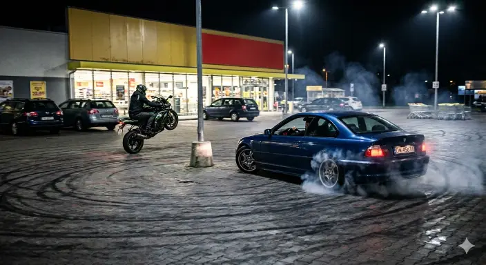 Drifterzy i motocykliści na celowniku. Nowy bat na kierowców wchodzi w życie! drift market nowe przepisy ruchu drogowego