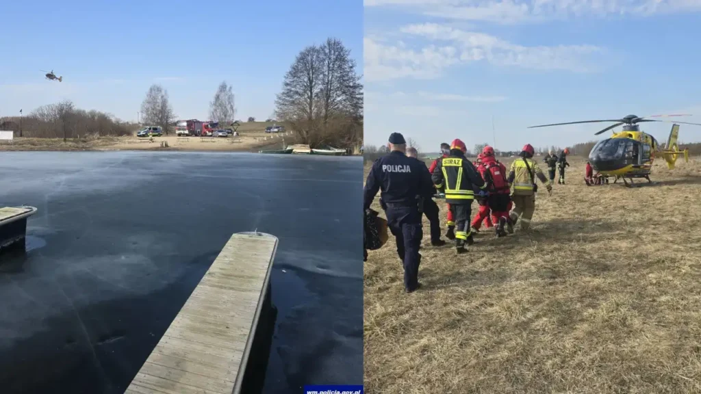 Miał 22 stopnie i leżał bez butów na lodzie. ​O krok od tragedii w Klewkach