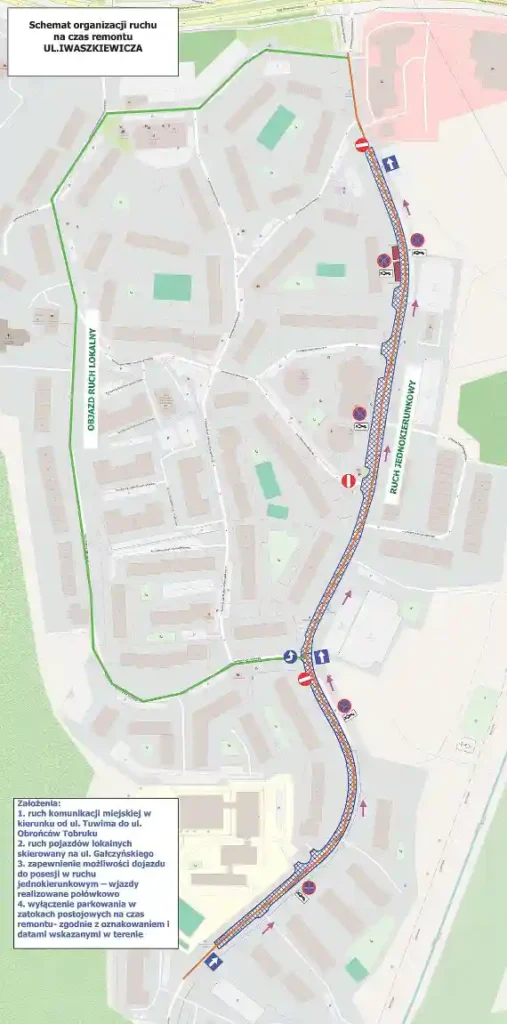Kluczowy etap prac na ul. Iwaszkiewicza. Będą utrudnienia i ruch jednokierunkowy
