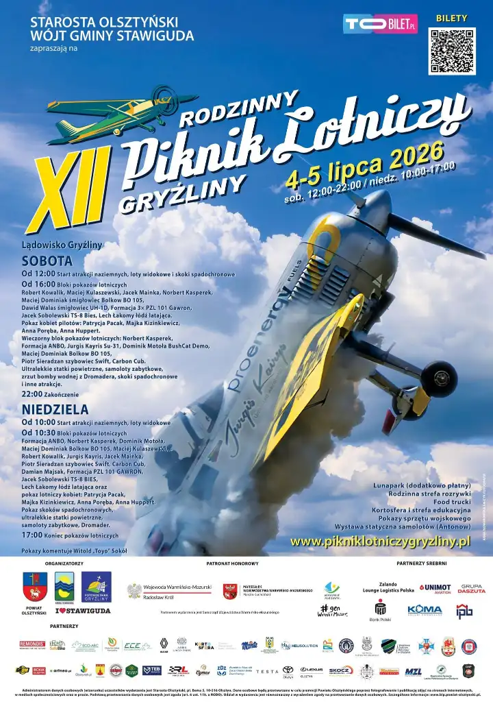 Rodzinny Piknik Lotniczy w Gryźlinach. Podniebne spektakle, nocne show i gwiazdy awiacji