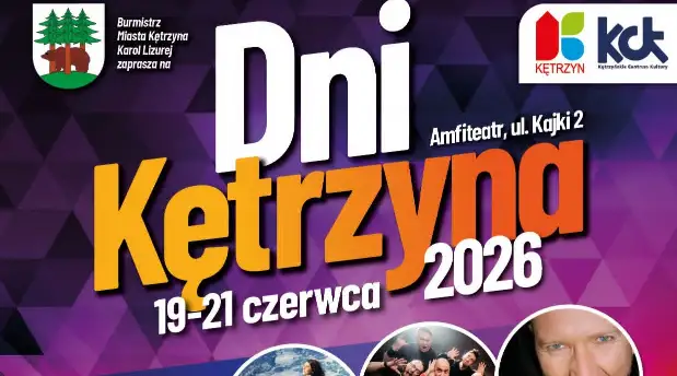Dni Kętrzyna 2026: Znamy pełny program! Roxie, Łydka Grubasa i Grubson gwiazdami tegorocznego święta miasta