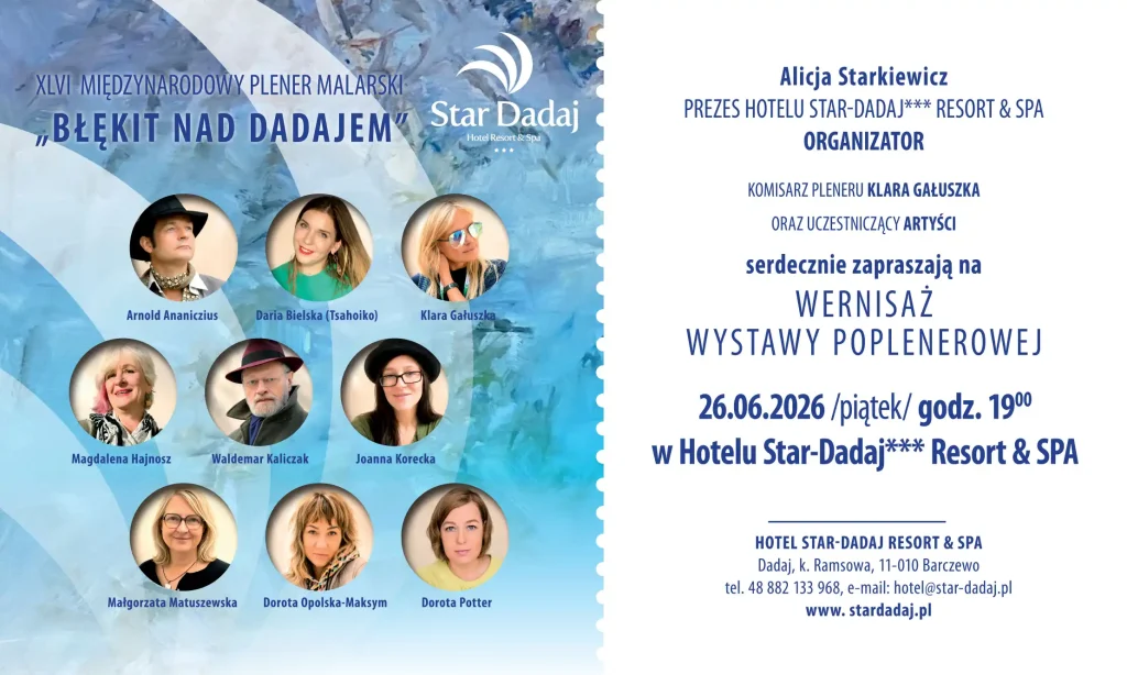 XLVI Międzynarodowy Plener Malarski „Błękit nad Dadajem” już w czerwcu