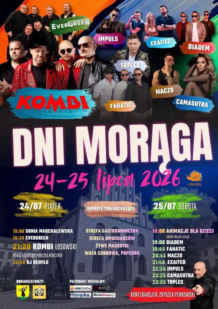 Od Kombi Łosowski po Diadem – plejada gwiazd rozgrzeje Morąg w ten weekend!
