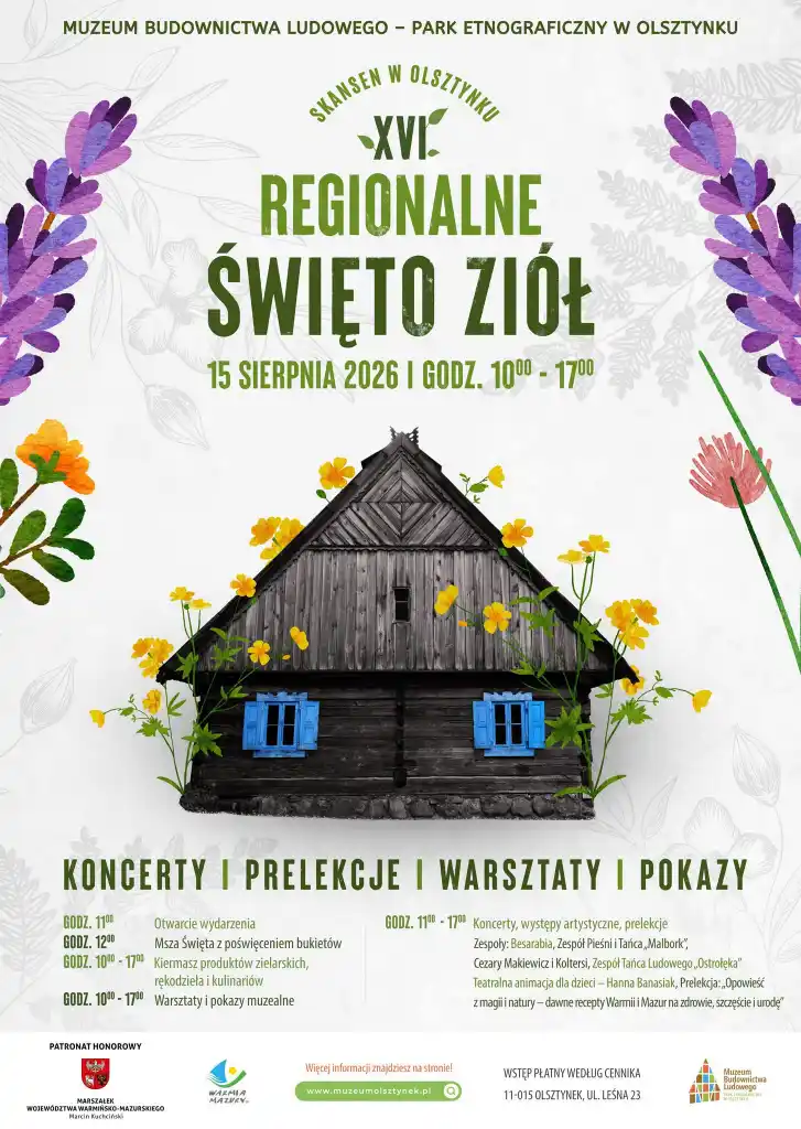 Zapach ziół, tradycja i muzyka na żywo. XVI Regionalne Święto Ziół w skansenie w Olsztynku!