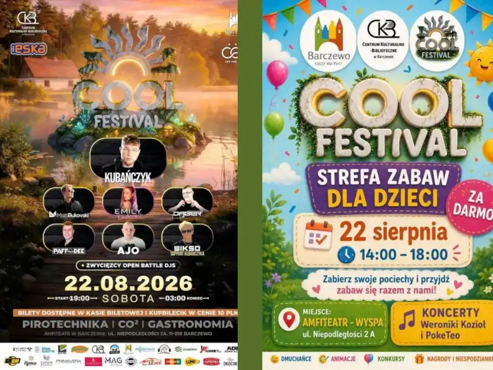 COOL Festival 2026 w Barczewie: Muzyczna sobota i koncert Kubańczyka