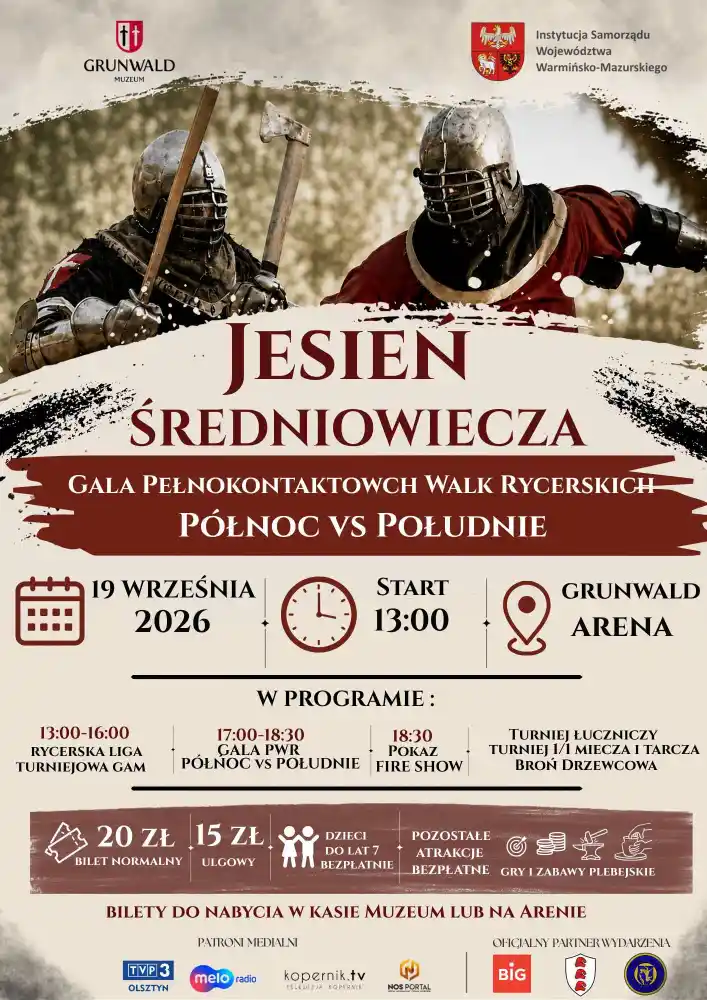 Jesień Średniowiecza na Polach Grunwaldu. Rycerskie pojedynki i historyczny piknik dla całej rodziny