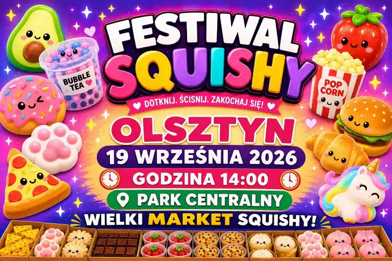 Festiwal Squishy w Olsztynie! Największe święto gniotków w Parku Centralnym