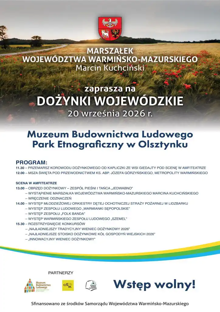 Wielkie święto rolników z całego regionu. Dożynki Wojewódzkie w Olsztynku [PROGRAM]